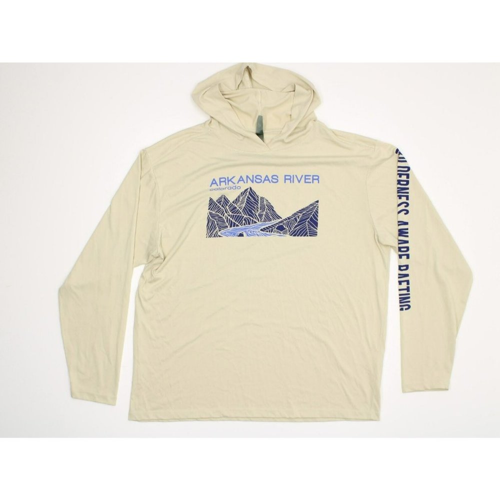 Ouray Sportswear Men's Size XL Long Sleeve Hoodie Arkansas River Fishing
